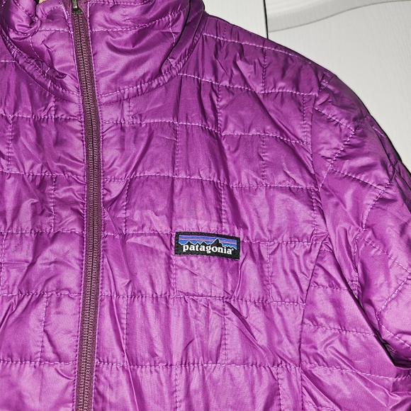 Patagonia Womens Medium Purple Primaloft Jacket Full Zip Quilted FLAWS - Picture 2 of 15